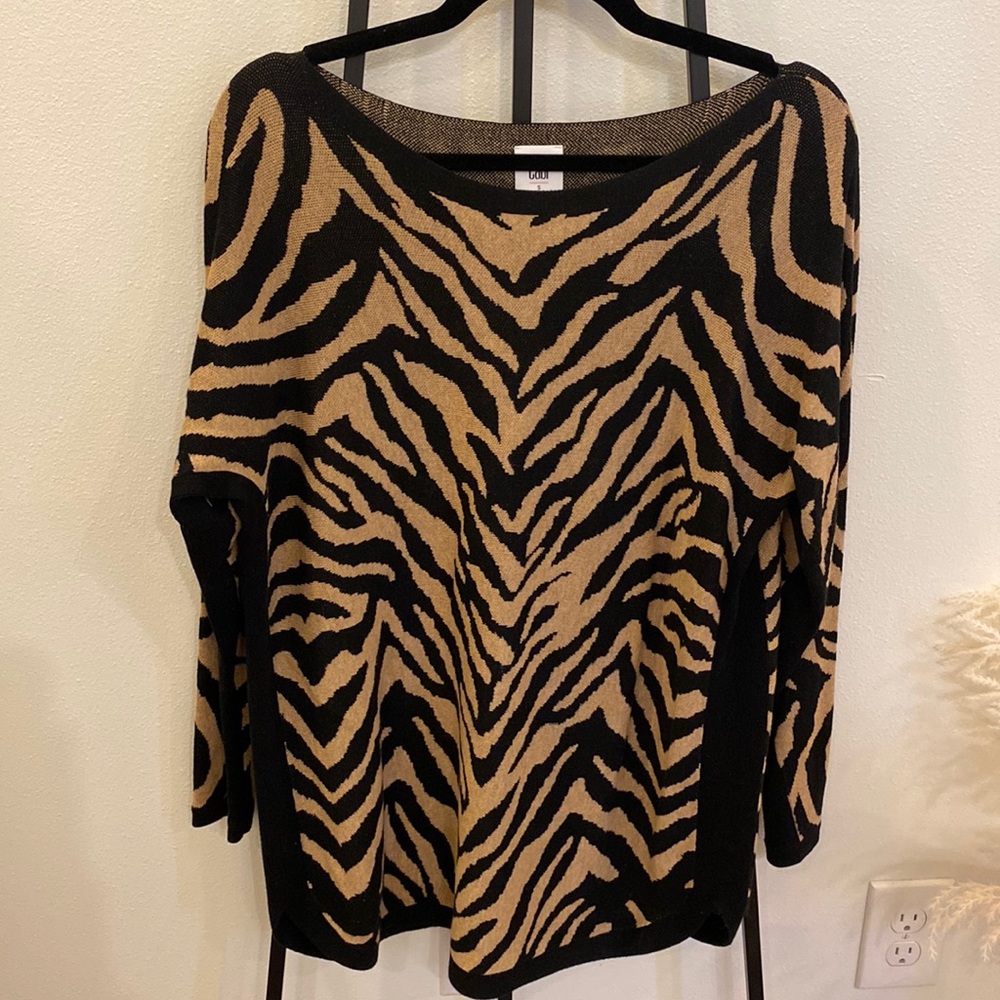 Cabi Tiger Stripe Sweater! Perfect condition!